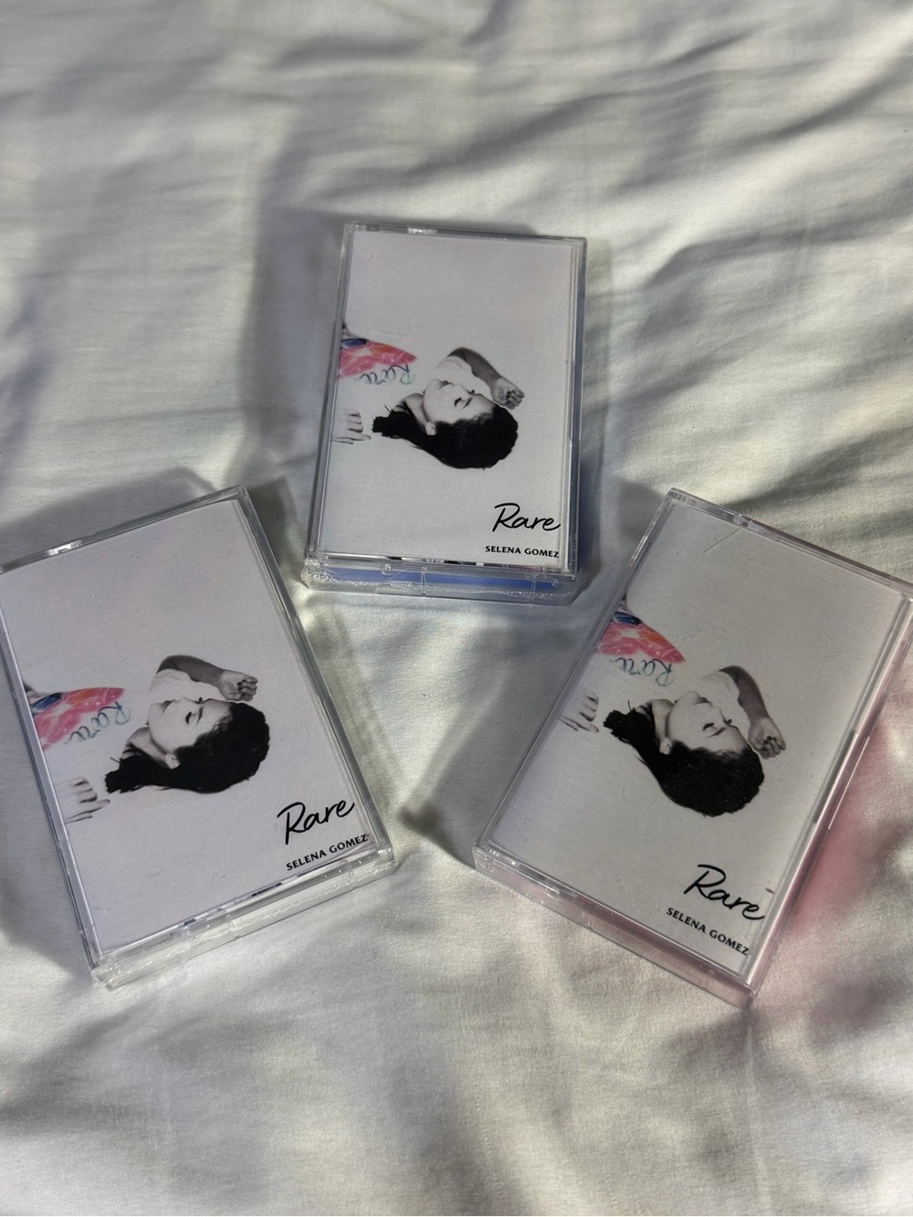 Selena Gomez Rare Cassette Set in Blue, White & Pink